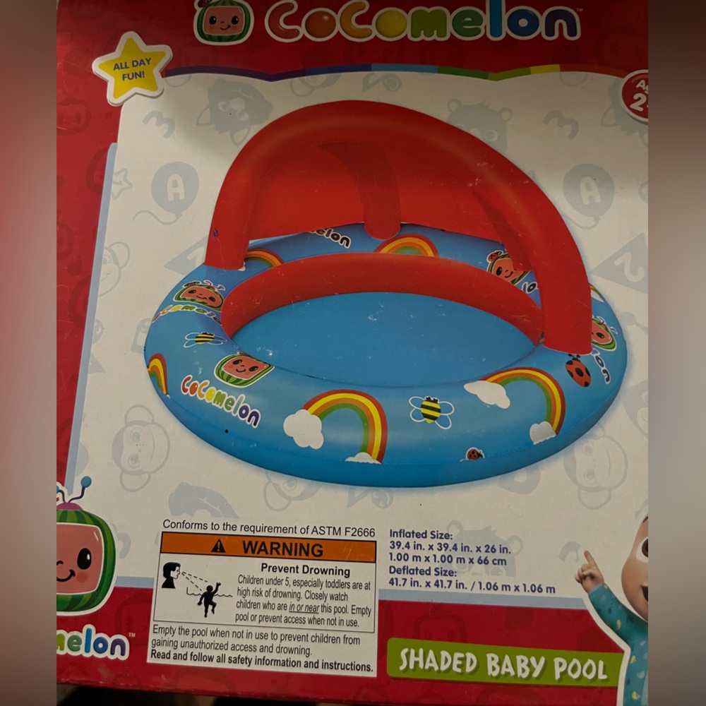 Shaded Baby Pool - Red and Blue